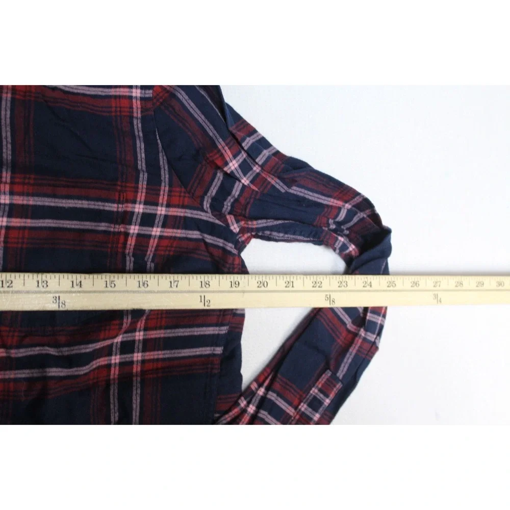 Banana Republic Red Women Casual Button Down Long Sleeve Size Medium